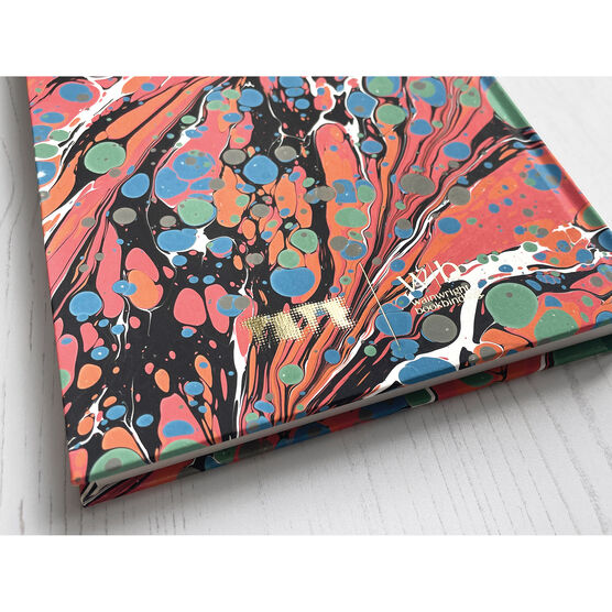JMW Turner inspired marbled red notebook